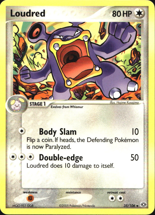 Loudred 35/106 Uncommon Emerald Pokemon Near Mint
