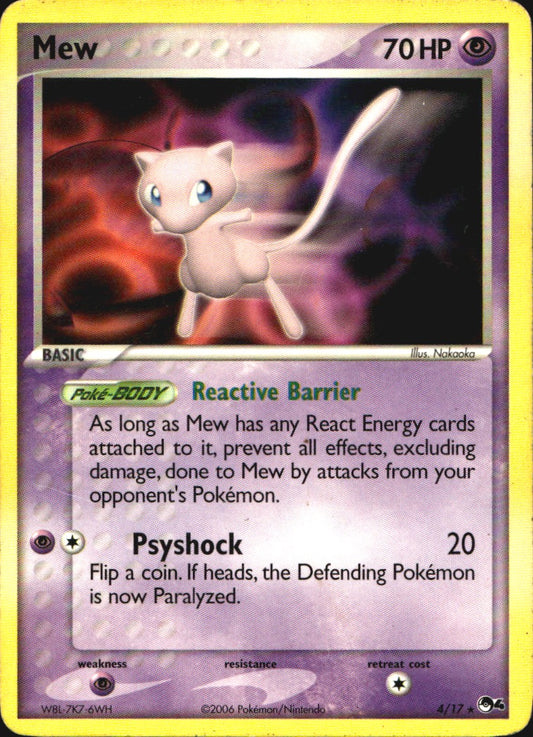 Mew 4/17 Rare POP Series 4 Pokemon Lightly Played