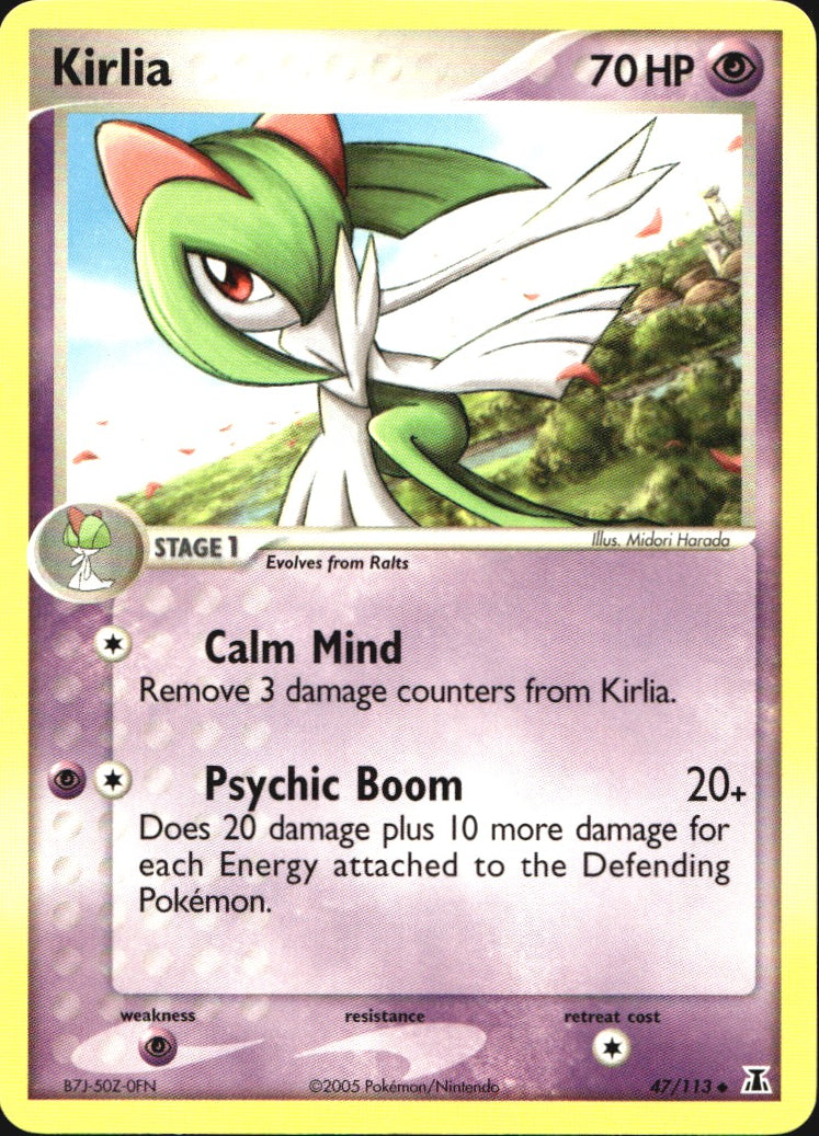 Kirlia 47/113 Uncommon Delta Species Pokemon Near Mint