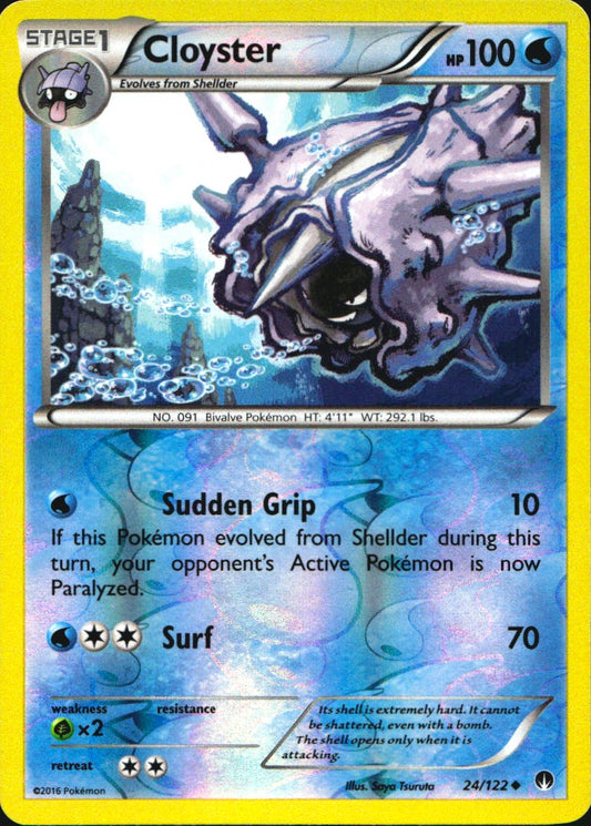 Cloyster 24/122 Uncommon BREAKpoint Pokemon Reverse Holo Near Mint
