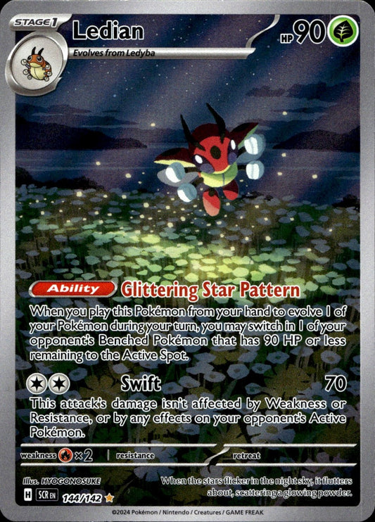 Ledian 144/142 Illustration Rare Stellar Crown Pokemon Near Mint