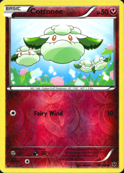Cottonee 70/124 Common Fates Collide Pokemon Reverse Holo Near Mint