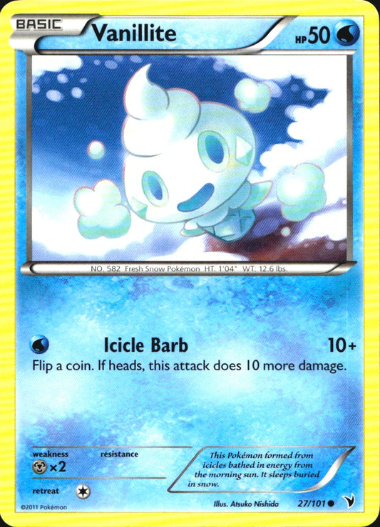 Vanillite 27/101 Common Noble Victories Pokemon Near Mint