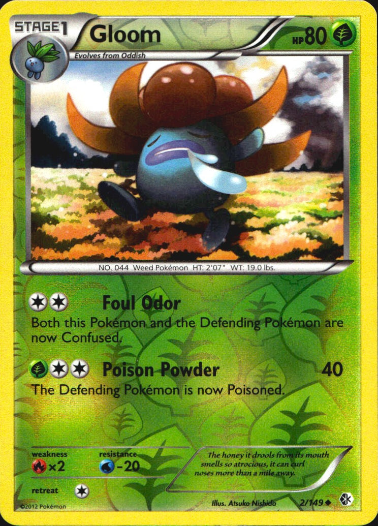 Gloom 2/149 Uncommon Boundaries Crossed Pokemon Reverse Holo Near Mint