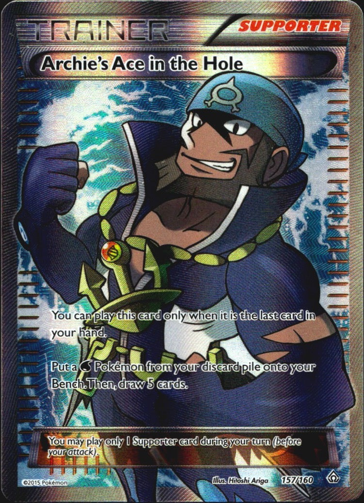 Archie's Ace in the Hole 157/160 Rare Ultra Primal Clash Pokemon Lightly Played
