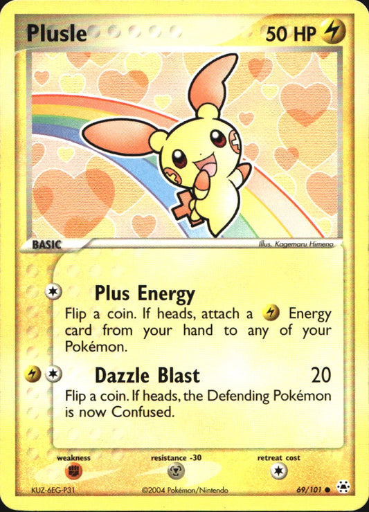 Plusle 69/101 Common Hidden Legends Pokemon Near Mint