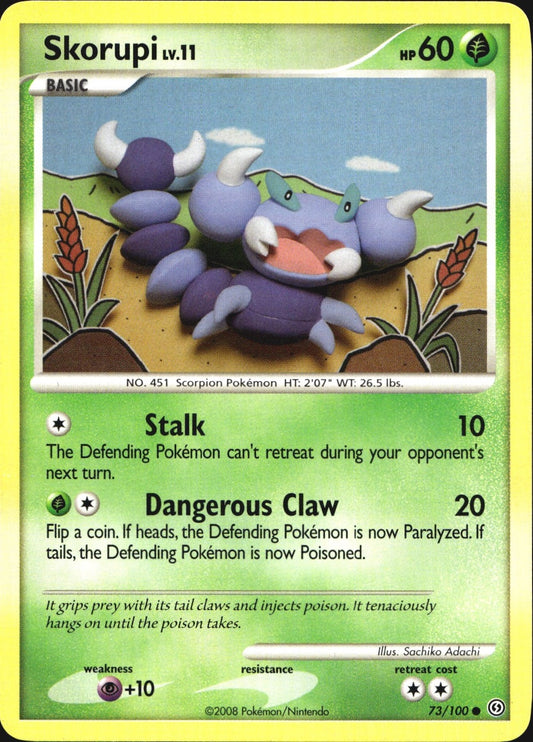 Skorupi 73/100 Common Stormfront Pokemon Near Mint