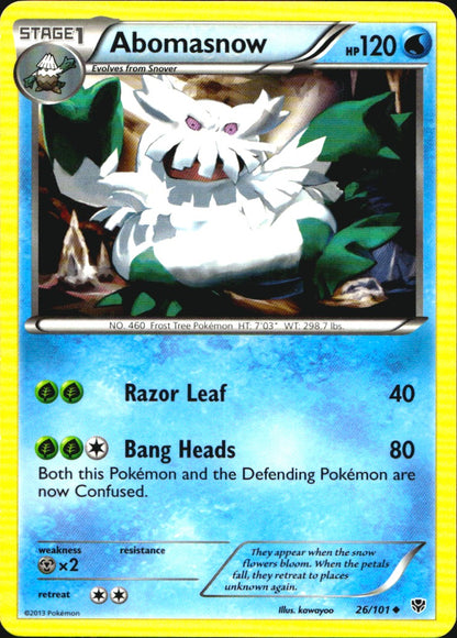 Abomasnow 26/101 Uncommon Plasma Blast Pokemon Near Mint