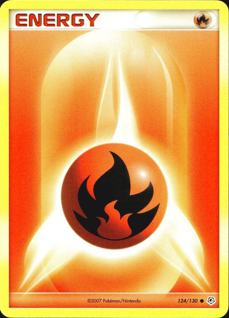 Fire Energy 124/130 Common Diamond & Pearl Pokemon Near Mint