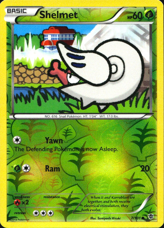 Shelmet 7/101 Common Plasma Blast Pokemon Reverse Holo Near Mint