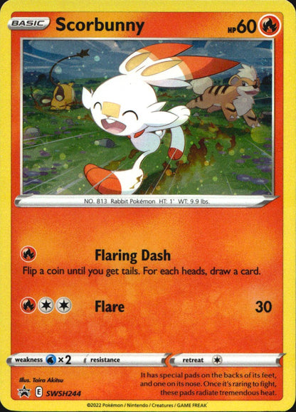 Scorbunny SWSH244 Promo SWSH Black Star Pokemon Near Mint