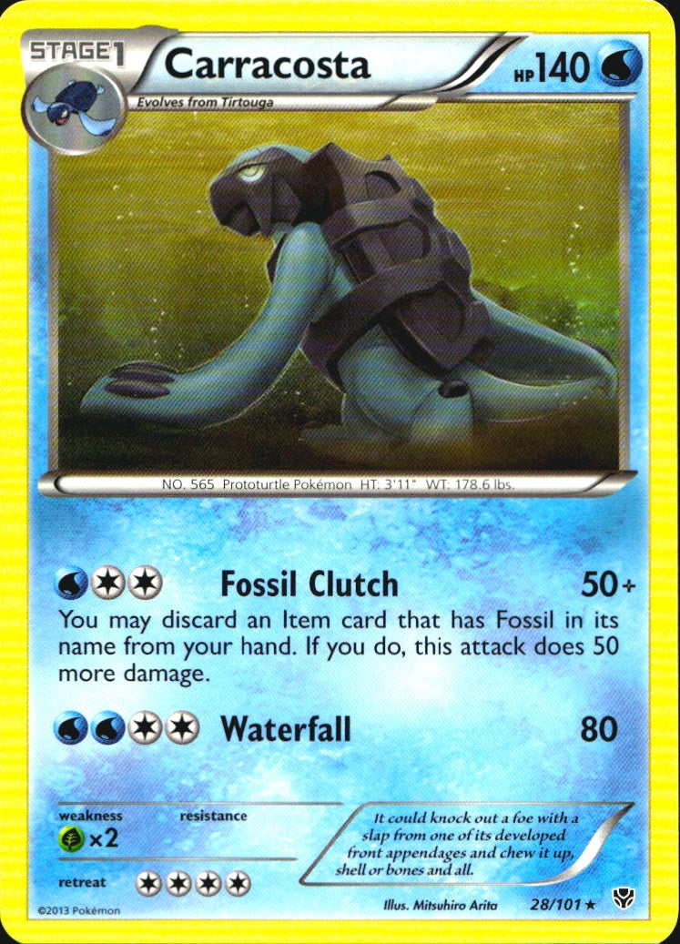 Carracosta 28/101 Rare Plasma Blast Pokemon Near Mint