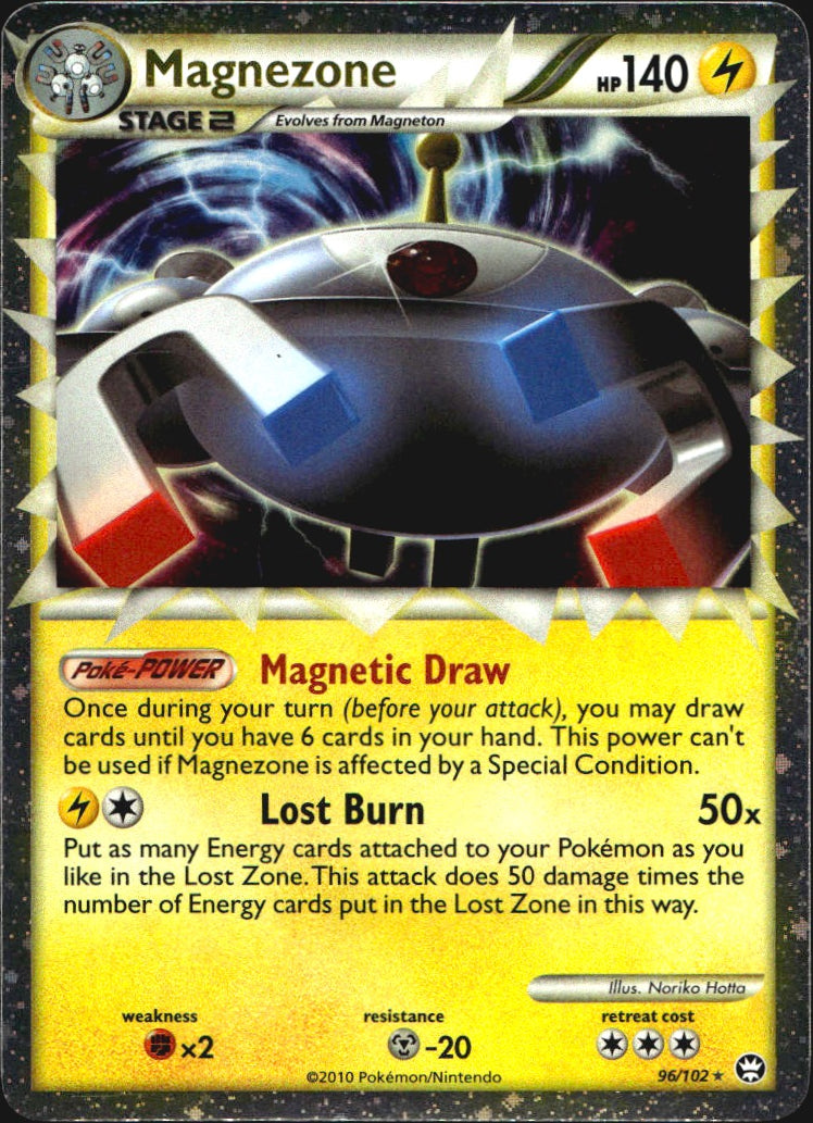 Magnezone 96/102 Rare Prime HGSS Triumphant Pokemon Near Mint