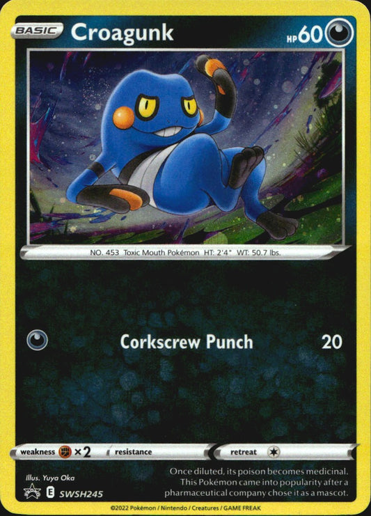 Croagunk SWSH245 Promo SWSH Black Star Pokemon Near Mint