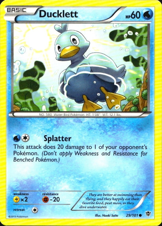 Ducklett 29/101 Common Plasma Blast Pokemon Near Mint