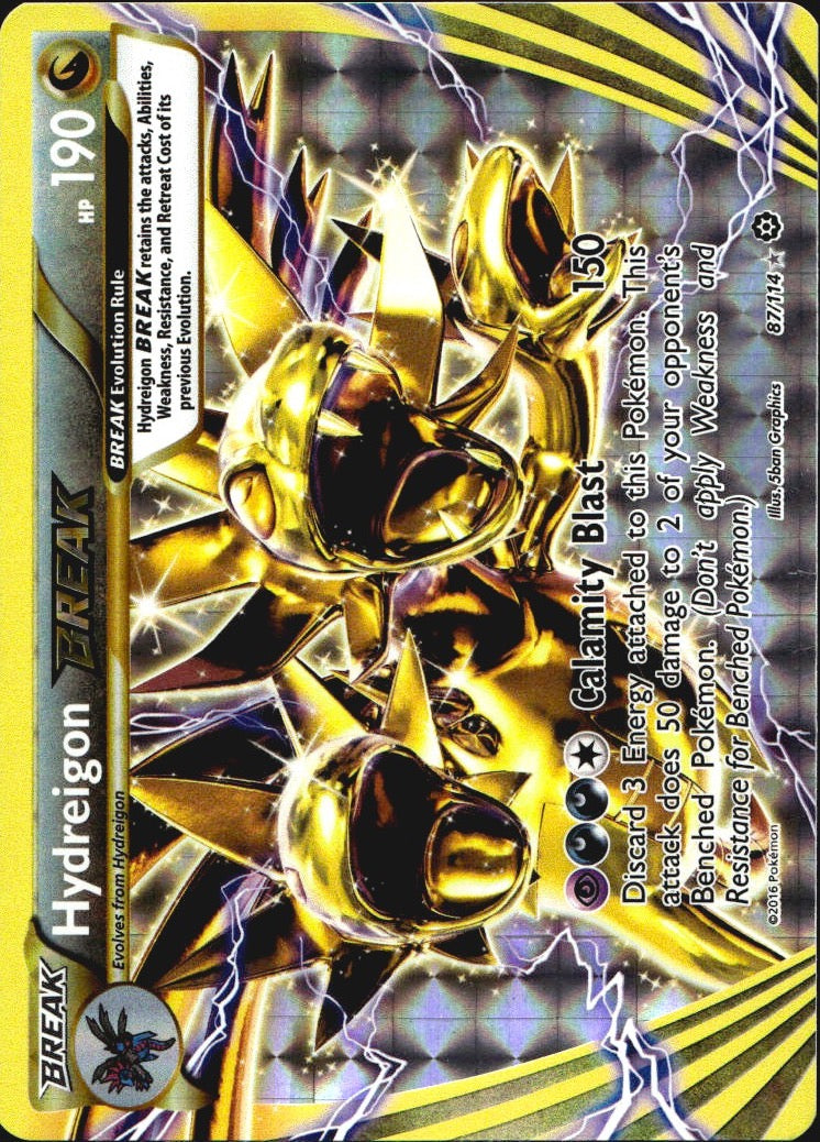 Hydreigon BREAK 87/114 BREAK Rare Steam Siege Pokemon Near Mint