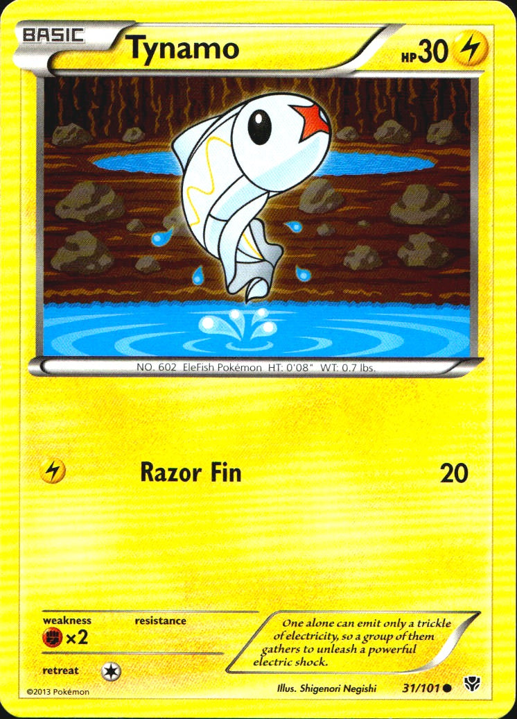 Tynamo 31/101 Common Plasma Blast Pokemon Near Mint