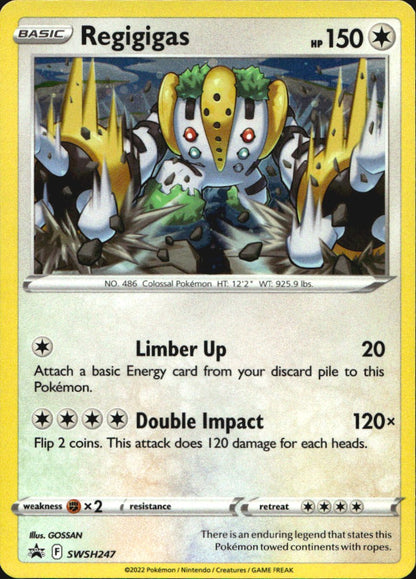 Regigigas SWSH247 Promo SWSH Black Star Pokemon Near Mint