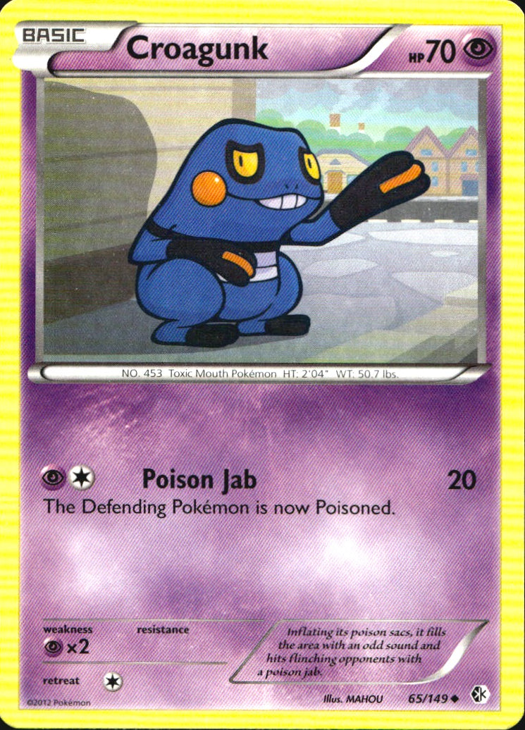 Croagunk 65/149 Uncommon Boundaries Crossed Pokemon Near Mint