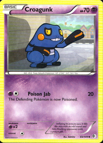 Croagunk 65/149 Uncommon Boundaries Crossed Pokemon Near Mint