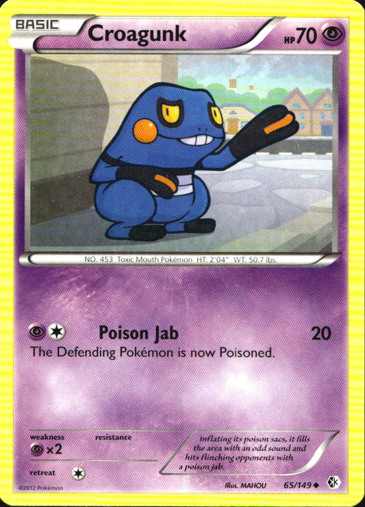 Croagunk 65/149 Uncommon Boundaries Crossed Pokemon Near Mint