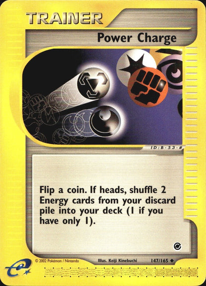 Power Charge 147/165 Uncommon Expedition Base Set Pokemon Near Mint
