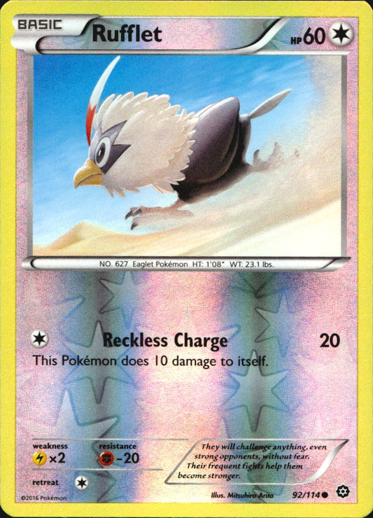 Rufflet 92/114 Common Steam Siege Pokemon Reverse Holo Near Mint
