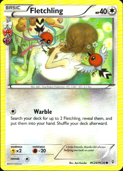 Fletchling RC25/RC32 Common Generations Pokemon Near Mint