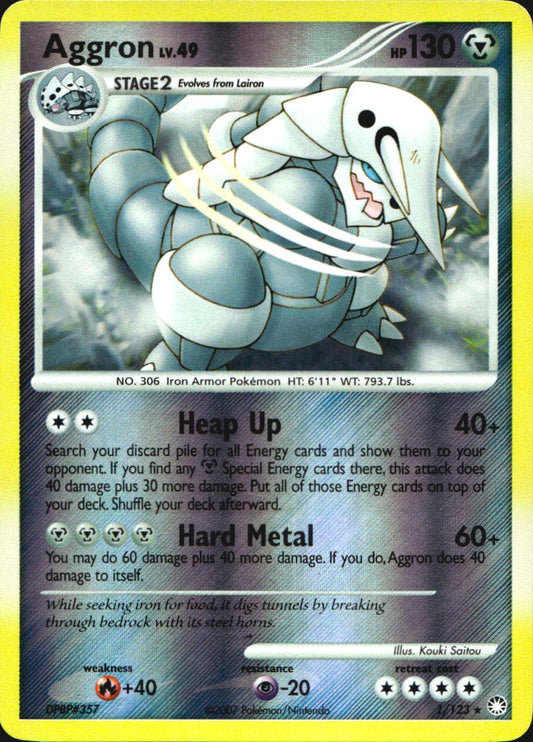 Aggron 1/123 Mysterious Treasures Pokemon Reverse Holo Near Mint