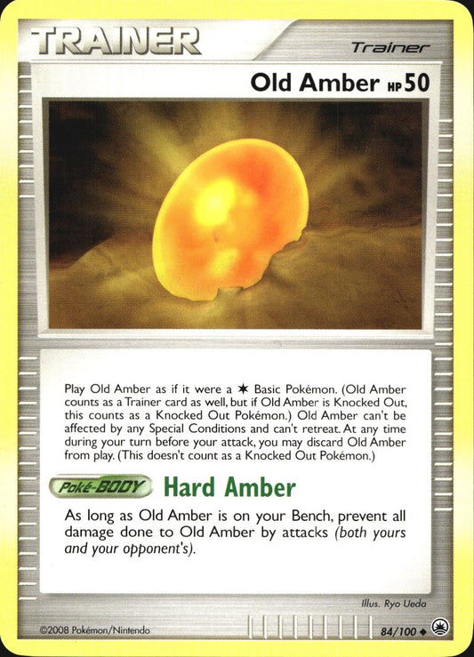 Old Amber 84/100 Uncommon Majestic Dawn Pokemon Near Mint