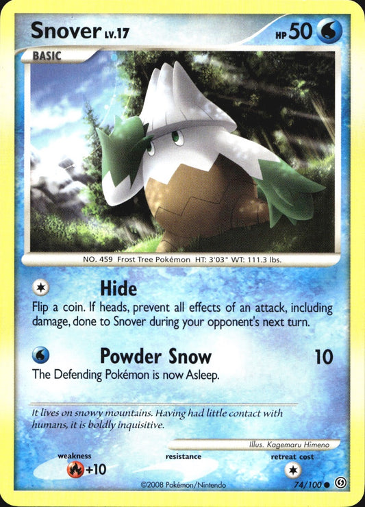 Snover 74/100 Common Stormfront Pokemon Near Mint