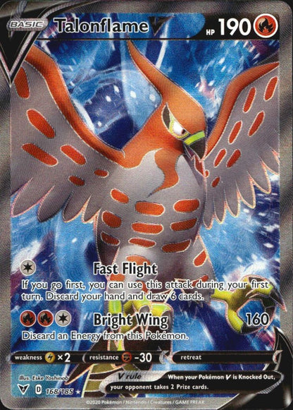 Talonflame V 168/185 Rare Ultra Vivid Voltage Pokemon Near Mint