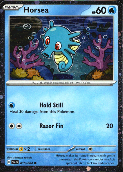 Horsea 010/064 Cosmos Holo Common Shrouded Fable Pokemon Near Mint