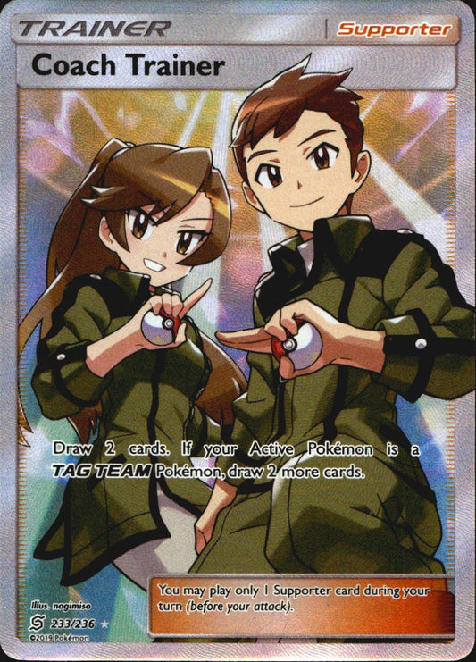 Coach Trainer 233/236 Rare Ultra Unified Minds Pokemon Near Mint