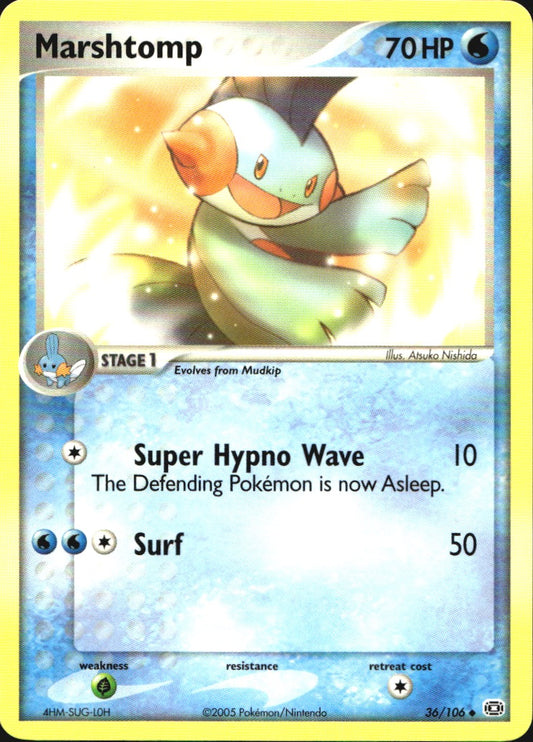 Marshtomp 36/106 Uncommon Emerald Pokemon Near Mint