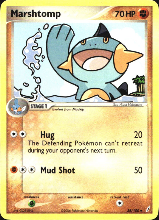 Marshtomp 38/100 Uncommon Crystal Guardians Pokemon Near Mint
