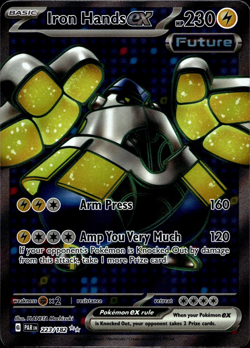 Iron Hands ex 223/182 Ultra Rare Paradox Rift Pokemon Near Mint