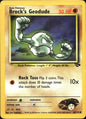 Brock's Geodude 68/132 Common Gym Challenge Pokemon Near Mint