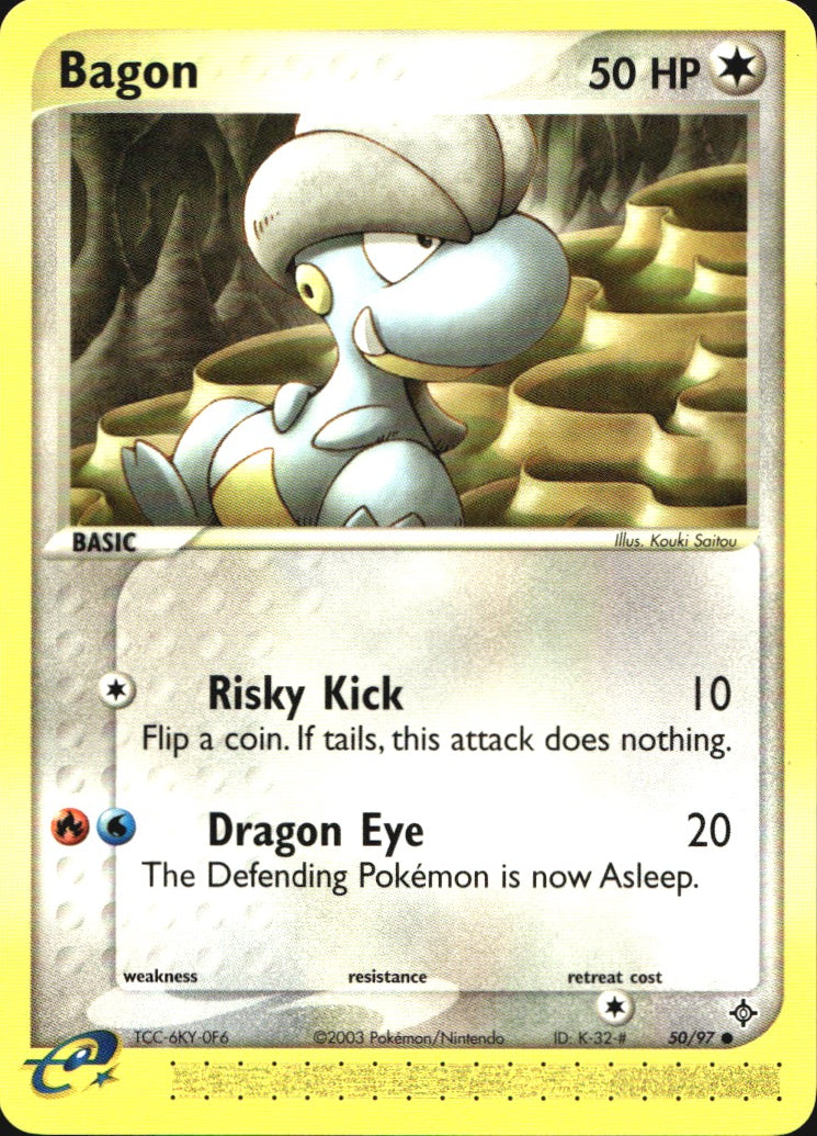 Bagon 50/97 Common Dragon Pokemon Near Mint