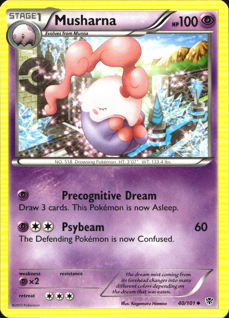 Musharna 40/101 Uncommon Plasma Blast Pokemon Near Mint