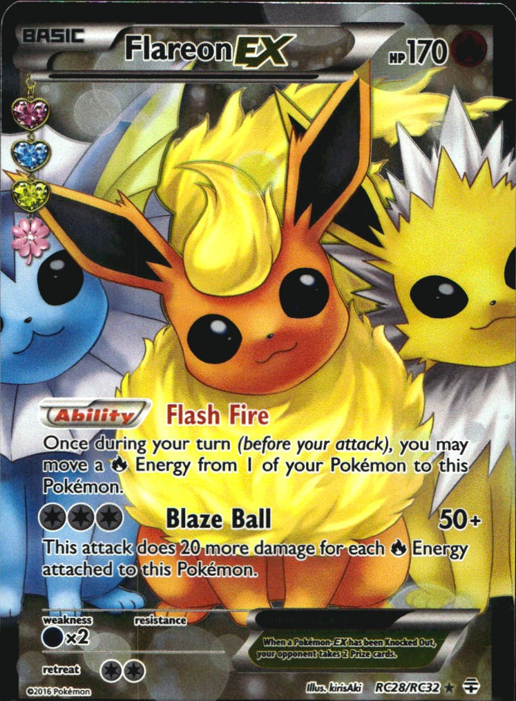 Flareon EX RC28/RC32 Rare Ultra Generations Pokemon Near Mint