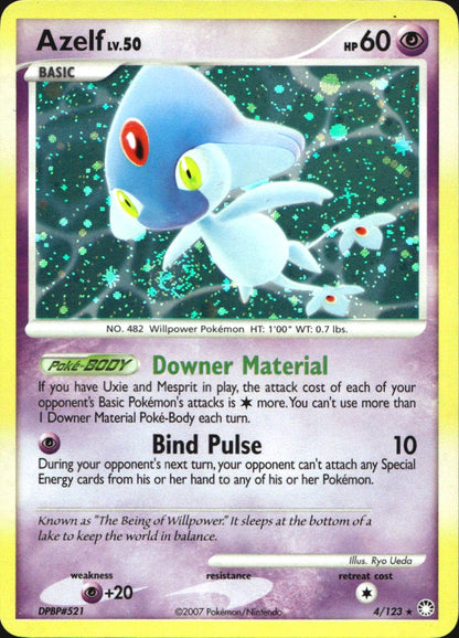 Azelf 4/123 Holo Rare Mysterious Treasures Pokemon Near Mint