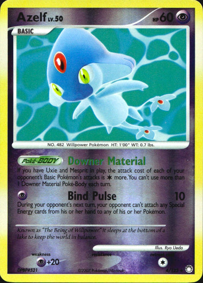 Azelf 4/123 Mysterious Treasures Pokemon Reverse Holo Near Mint
