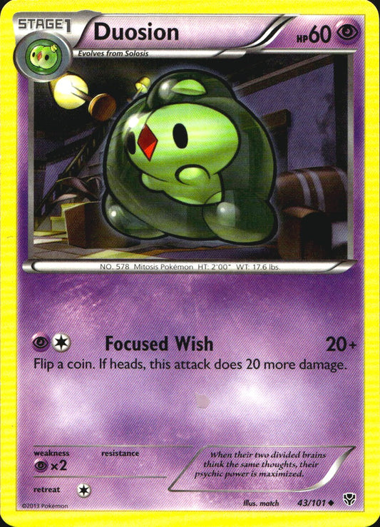 Duosion 43/101 Uncommon Plasma Blast Pokemon Near Mint
