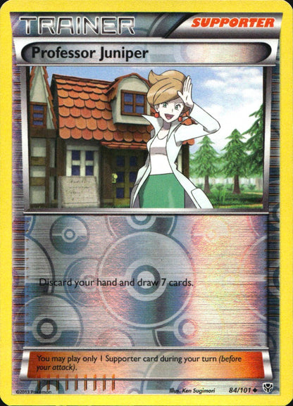 Professor Juniper 84/101 Uncommon Plasma Blast Pokemon Reverse Holo Near Mint