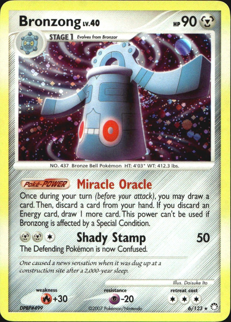 Bronzong 6/123 Holo Rare Mysterious Treasures Pokemon Near Mint