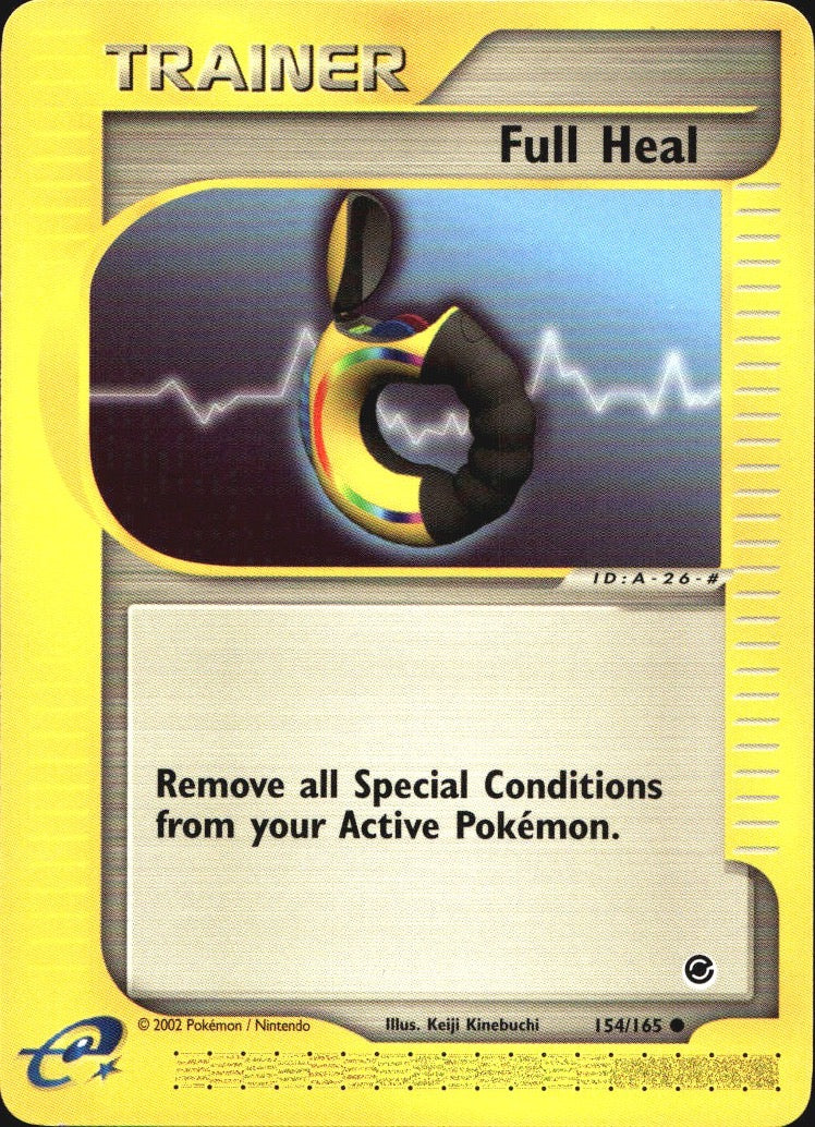 Full Heal 154/165 Common Expedition Base Set Pokemon Near Mint