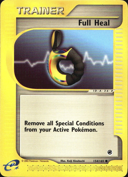 Full Heal 154/165 Common Expedition Base Set Pokemon Near Mint