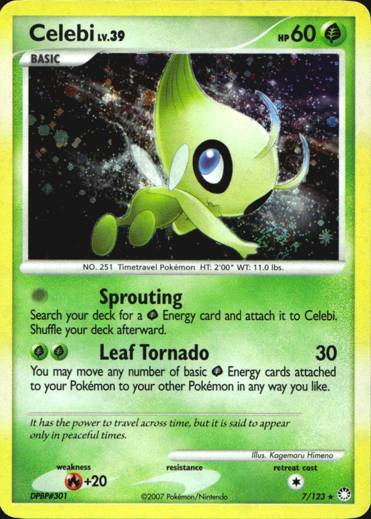 Celebi 7/123 Holo Rare Mysterious Treasures Pokemon Near Mint
