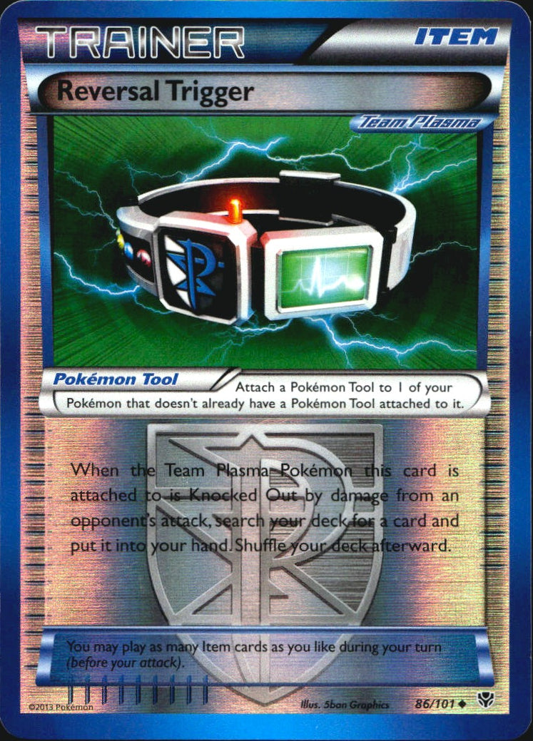 Reversal Trigger 86/101 Uncommon Plasma Blast Pokemon Reverse Holo Near Mint